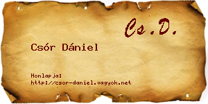 Csór Dániel névjegykártya